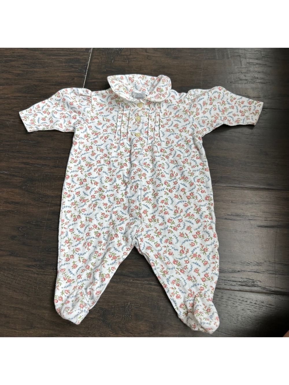 Vintage Ralph Lauren Baby one piece Floral Romper Playsuit 3M